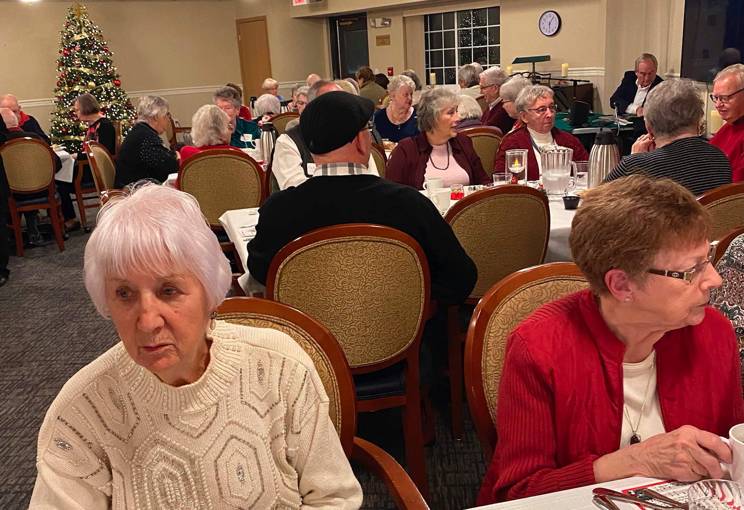 Valley View Senior Cooperative Residents Enjoying a Christmas Dinner